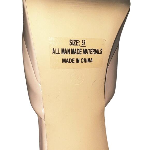 Fairy Grunge Nude Platforms Chunky Block Heels Retro Mary Jane Party Pumps Sz 9 - Picture 13 of 14